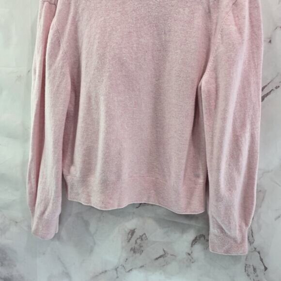 & Other Stories Sweater Women Medium Pink Tie Neck Merino Wool Balloon - Picture 8 of 11